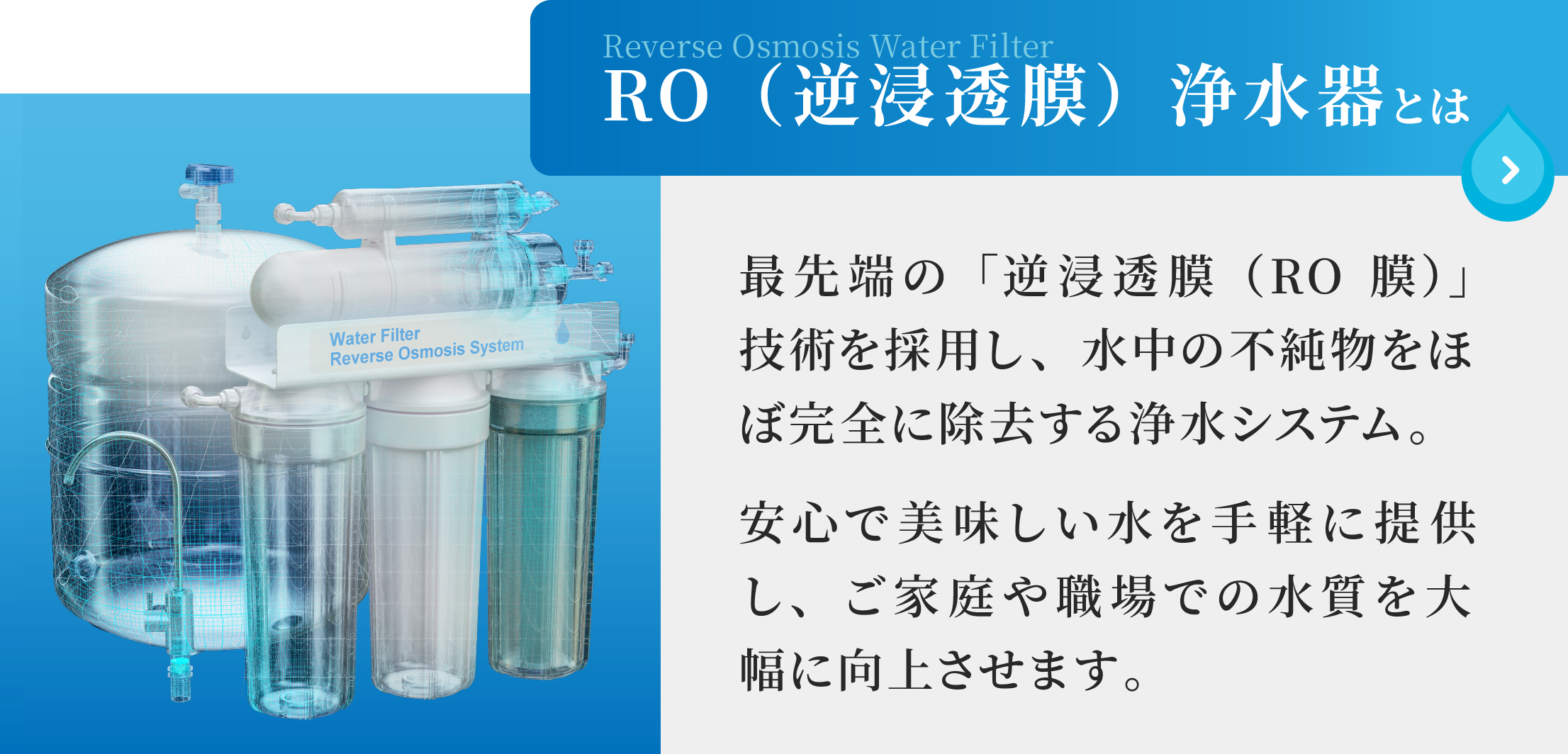RO（逆浸透膜）浄水器とは？